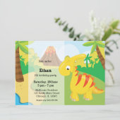 Invitation Dinosaure adorable (Debout devant)