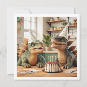 Invitation Dinosaure anniversaire invitation, stegosaurus