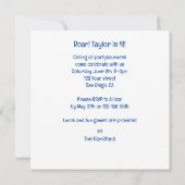 Invitation Dinosaure anniversaire invitation, Velociraptor (Dos)