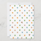 Invitation Dinosaure Aquarelle Hatching Bientôt Baby shower (Dos)