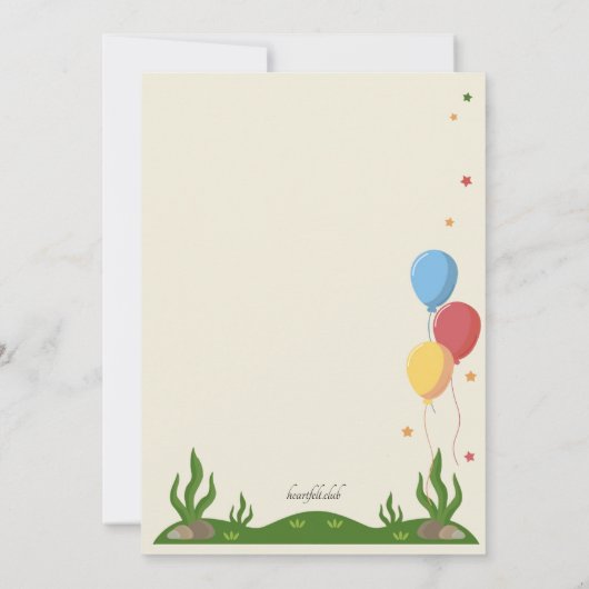 Invitation Dinosaure Bleu  (Dos)