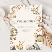 Invitation Dinosaure Boho Roaring Thème Anniversaire