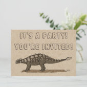 Invitation Dinosaure crétacé (Debout devant)