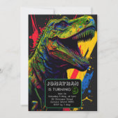 Invitation Dinosaure de dinosaure bon temps (Devant)