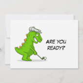 Invitation Dinosaure de golf à la retraite (Dos)