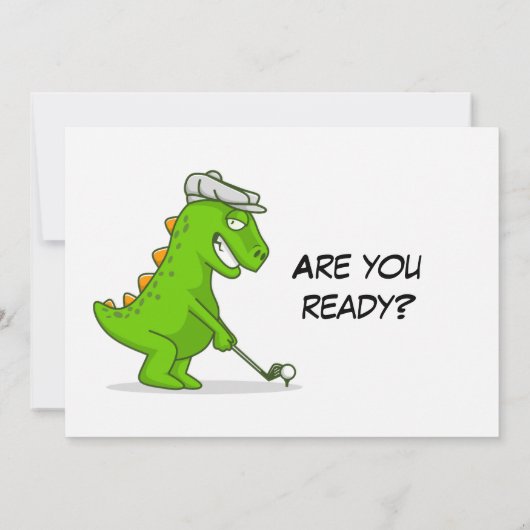 Invitation Dinosaure de golf à la retraite (Dos)