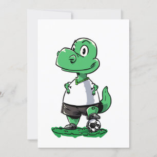 Invitation Dinosaure de soccer