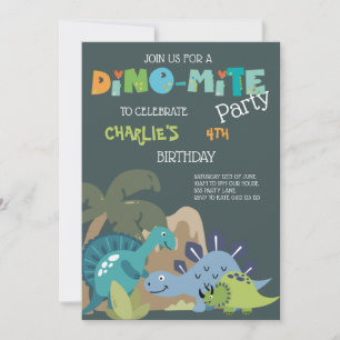 Invitation Dinosaure Dino-Mite