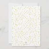 Invitation Dinosaure d'or Baby shower de verdure tropicale (Dos)