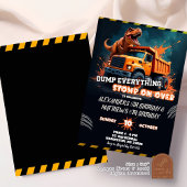 Invitation Dinosaure et poussoir coincé Anniversaire conjoint