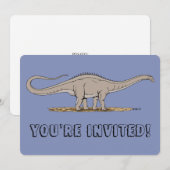 Invitation Dinosaure jurassique Apatosaurus (Devant / Derrière)