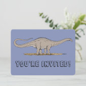 Invitation Dinosaure jurassique Apatosaurus (Debout devant)