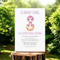 Dinosaure mignonne éclosion Bientôt bébé fille Dou