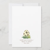 Invitation Dinosaure moderne blanc Baby shower neutre genre (Dos)