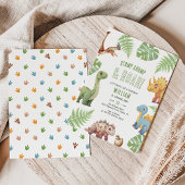 Invitation Dinosaure Moderne Chompe à Stompe & Roar Anniversa