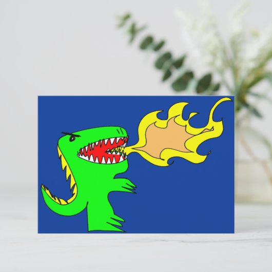Invitation Dinosaure ou Dragon Art par petit t + Joseph Adams (Debout devant)