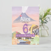 Invitation Dinosaure personnalisé 6ème anniversaire (Debout devant)