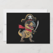 Invitation Dinosaure Pirate T-Rex Drôle Costume Halloween (Devant)