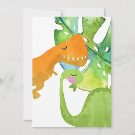 Invitation Dinosaure premier anniversaire du garçon (Dos)