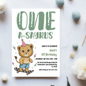 Invitation Dinosaure Premier Anniversaire, Skateboard Dinos 1