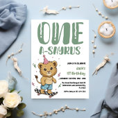 Invitation Dinosaure Premier Anniversaire, Skateboard Dinos 1