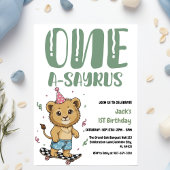 Invitation Dinosaure Premier Anniversaire, Skateboard Dinos 1