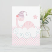 Invitation Dinosaure Rose (Debout devant)