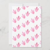 Invitation Dinosaure rose 1er Anniversaire sauvage (Dos)