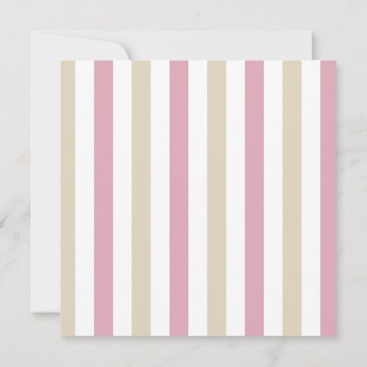 Invitation Dinosaure rose et beige (Dos)