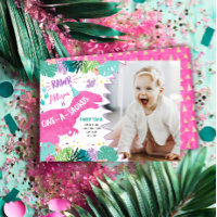 Dinosaure rose Fille préhistorique 1er anniversair