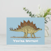 Invitation Dinosaure Stegosaurus jurassique (Debout devant)