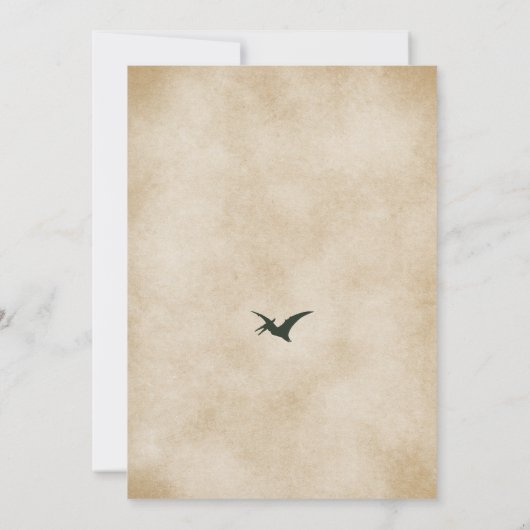 Invitation Dinosaure T-Rex fête d'anniversaire Dinosaur sauva (Dos)