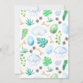 Invitation Dinosaure Thème Premier Anniversaire Extravaganza! (Dos)