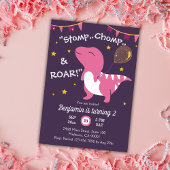 Invitation Dinosaure thème Stomp, Chomp & Roar! 2ème annivers