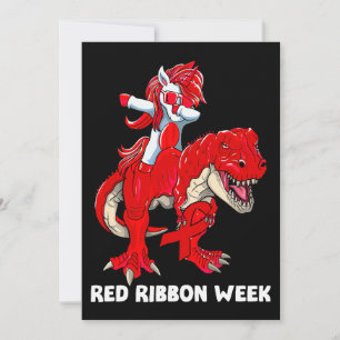 Invitation Dinosaure Unicorne Nous Portons Du Rouge Pour La S