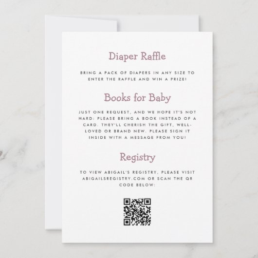 Invitation Dinosaure violet orange Code QR Baby shower garçon (Dos)