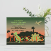 Invitation Dinosaures (Debout devant)
