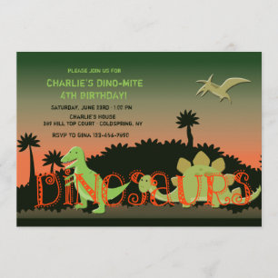 Invitation Dinosaures
