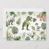 Invitation Dinosaures Anniversaire Fête Stomp Chomp Roar Phot (Dos)