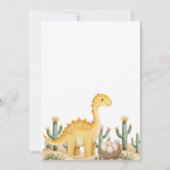 Invitation Dinosaures colorés 4e fête d'anniversaire (Dos)