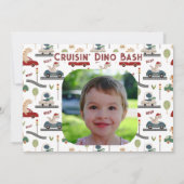 Invitation Dinosaures colorés préhistoriques personnalisés (Dos)