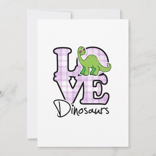 Invitation Dinosaures d'amour (Dos)