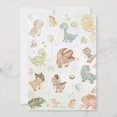 Invitation Dinosaures Joyeux 1er Anniversaire (Dos)