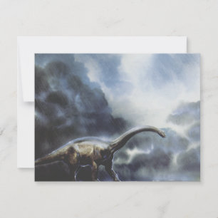 Invitation Dinosaures Vintage, Fête d'anniversaire Barapasaur