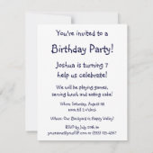 Invitation Dinosaures vintages, Dilophosaurus fête d'annivers (Dos)