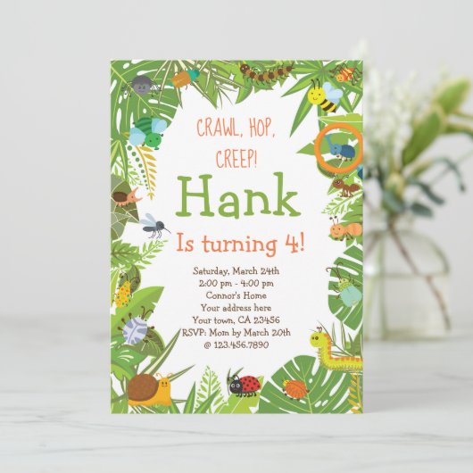 Invitation d'insecte d'insecte (Debout devant)