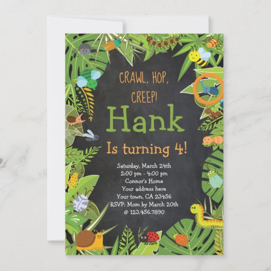 Invitation d'insecte d'insecte, tableau (Devant)