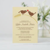 Invitation d'Inséparables à une douche nuptiale de (Debout devant)