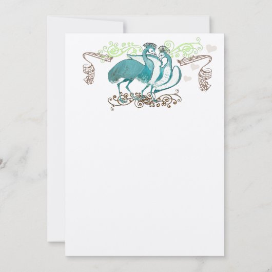 Invitation d'Inséparables fantaisistes (Dos)