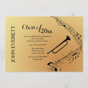 Invitation d'instrument musical Trombone